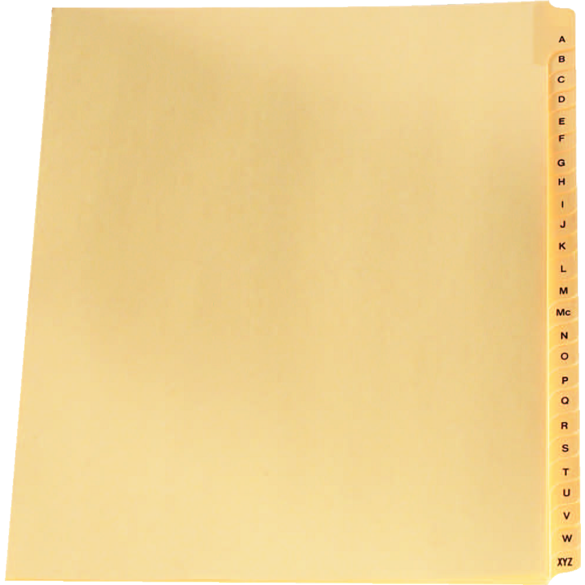 Alphabetical Legal Exhibit Dividers "S" 25/pkg