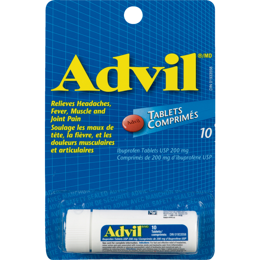 Advil® Tablets 200 mg 10 tablets/pkg