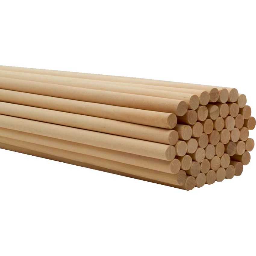 DBLG Wood Dowels White 16/pkg
