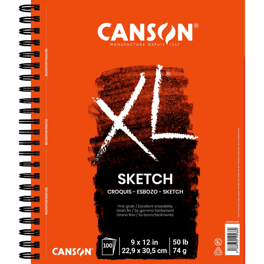Canson® XL® Sketch Pads 12" x 9" 100 sheets/pad