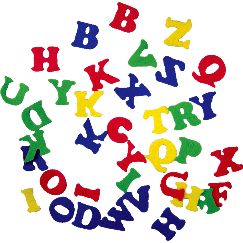 DBLG Felt Acrylic Letters Assorted Colours 104/pkg