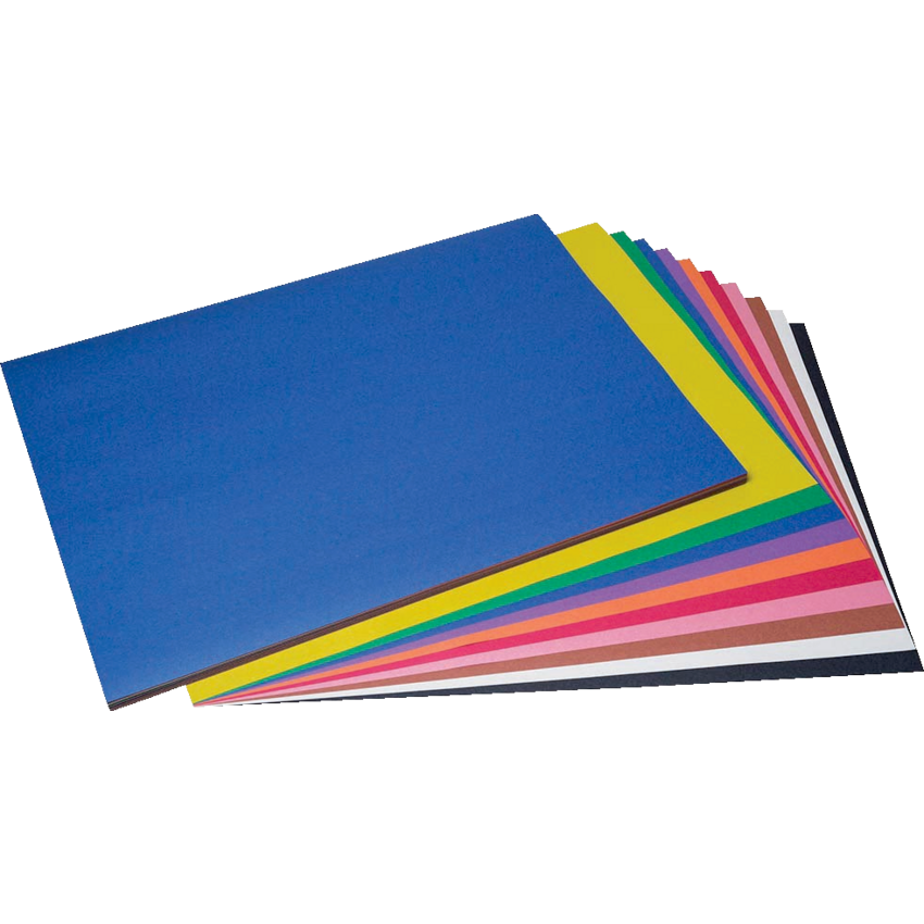 Prang® Construction Paper 18" x 24" Assorted Colours 50/pkg