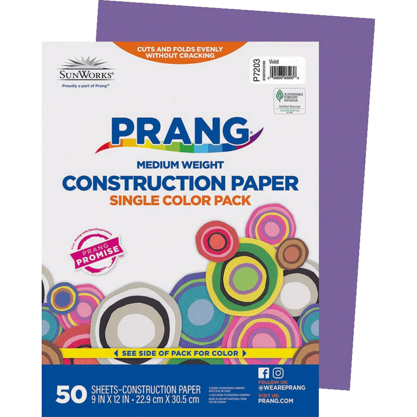 Prang® Construction Paper 9" x 12" Violet 50/pkg