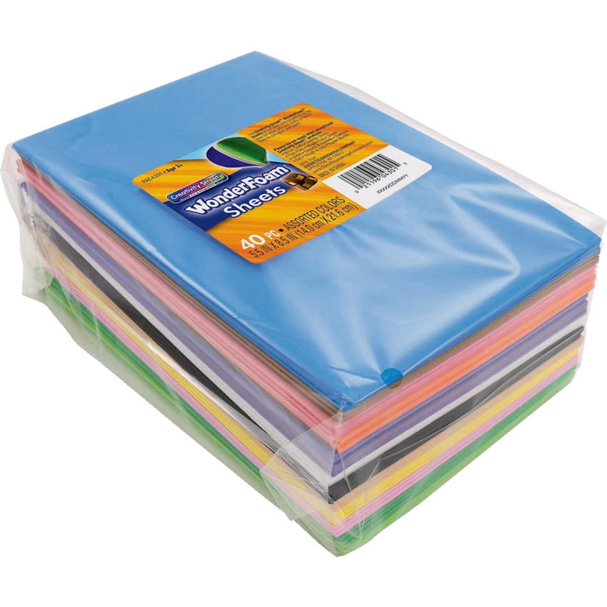 Creativity Street® WonderFoam® Sheets 5-1/2" x 8-1/2" 40 sheets/pkg