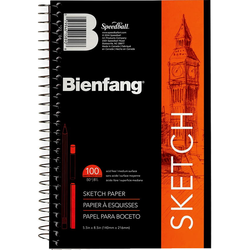 Bienfang® Sketch Book 5-1/2" x 8-1/2" White 100 sheets/pad