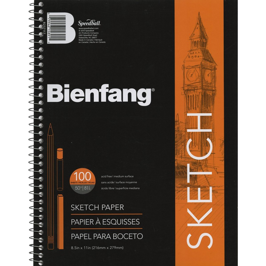 Bienfang® Sketch Book 8-1/2" x 11" White 100 sheets/pad