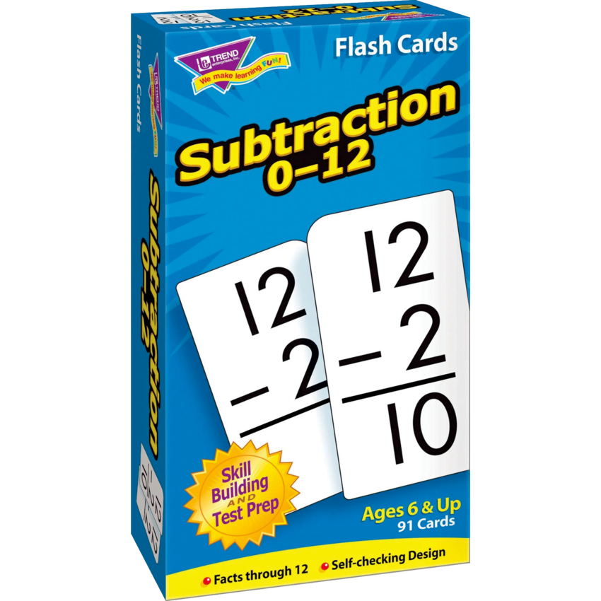 Trend® Skill Drill Flash Cards Subtraction 0-12 91/box