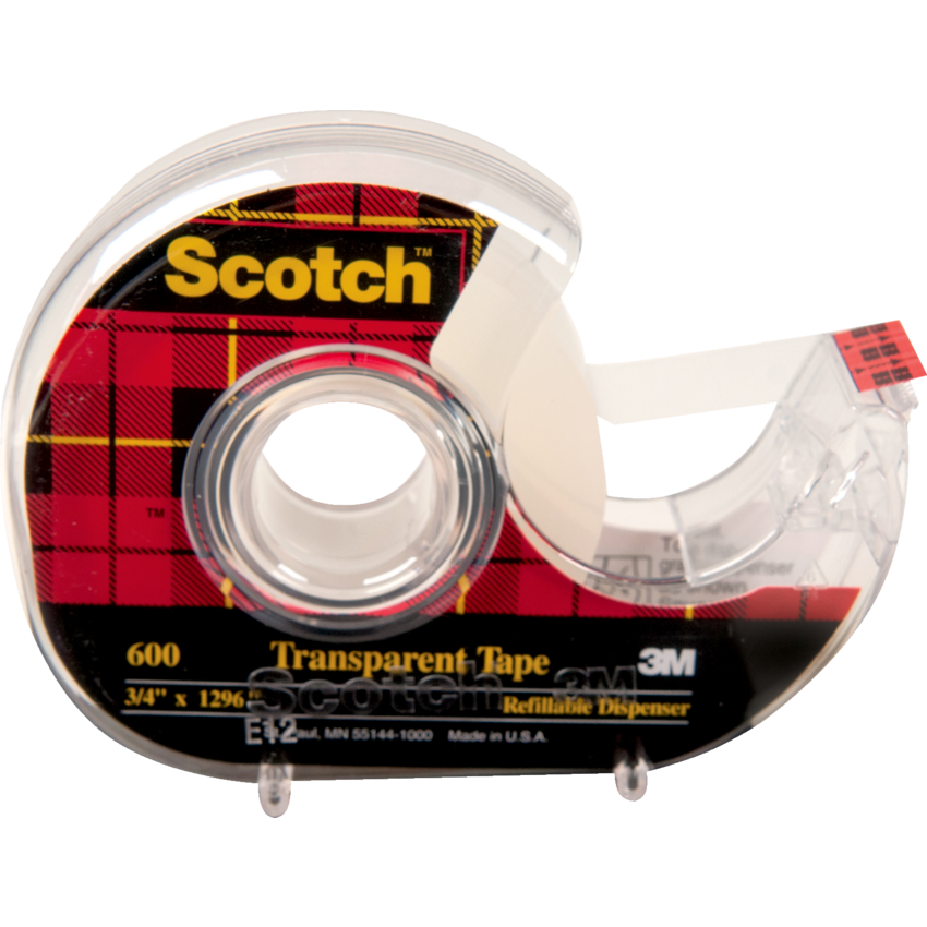 Scotch® Transparent Tape Dispenser Pack 3/4" (19 mm x 32.9 m)