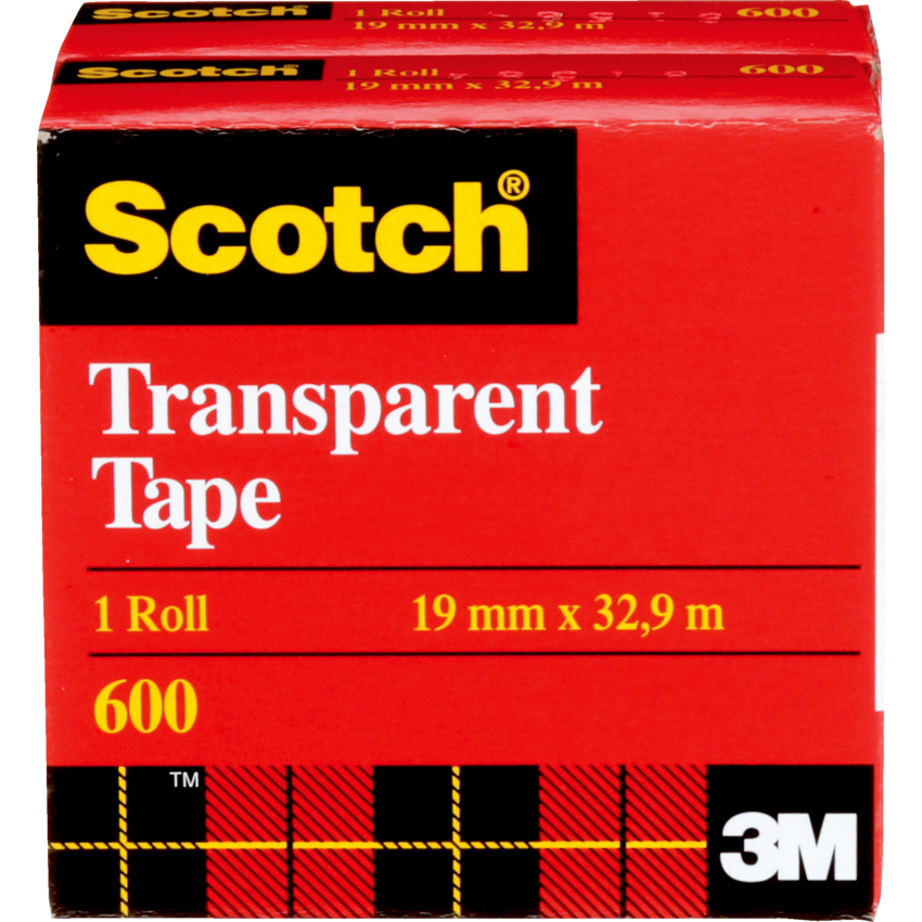 Scotch® Transparent Tape Refill 3/4" (19 mm x 33 m) 2/pkg
