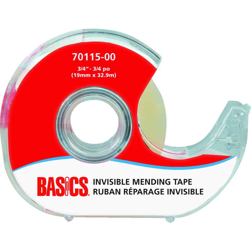 Basics® Invisible Mending Tape Dispenser 3/4" (19 mm x 32.9 m)