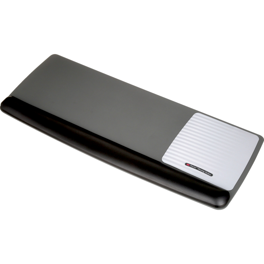 3M™ Wrist Rest Platform for Keyboard and Mouse Black and Metallic Grey