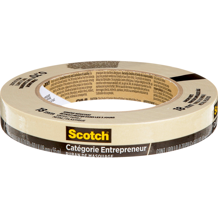 Scotch® Contractor Grade Masking Tape 3/4" (18 mm x 55 m)