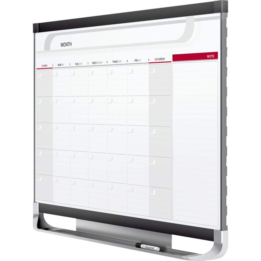 Quartet® Prestige® 2 Magnetic Calendar Boards 1 Month 36"W x 24"H