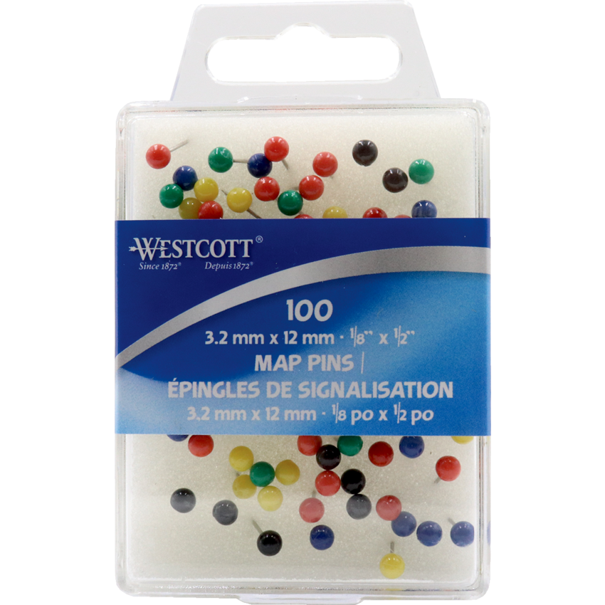 Westcott® Map Pins 100/pkg