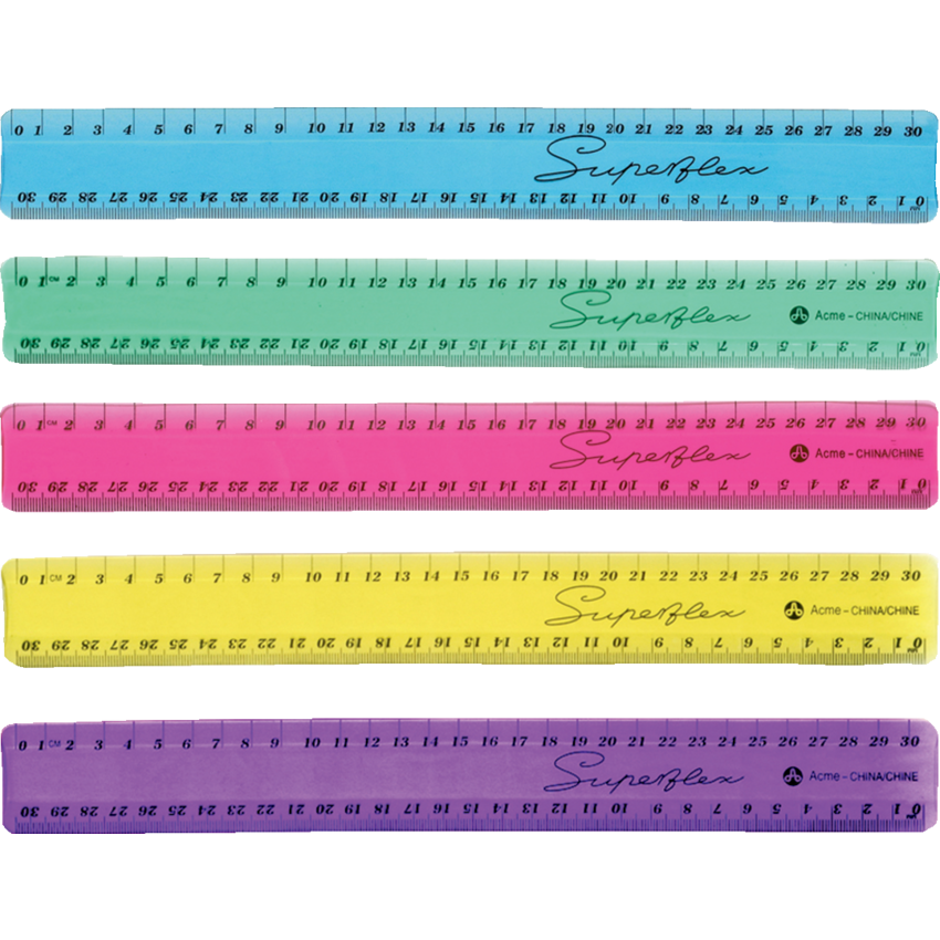 Westcott® Superflex Ruler 30cm Translucent Assorted Colours