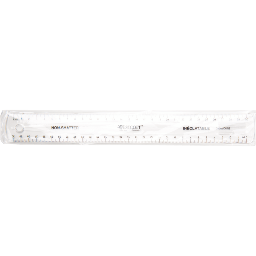Westcott® Non-Shatter Ruler 12" Clear