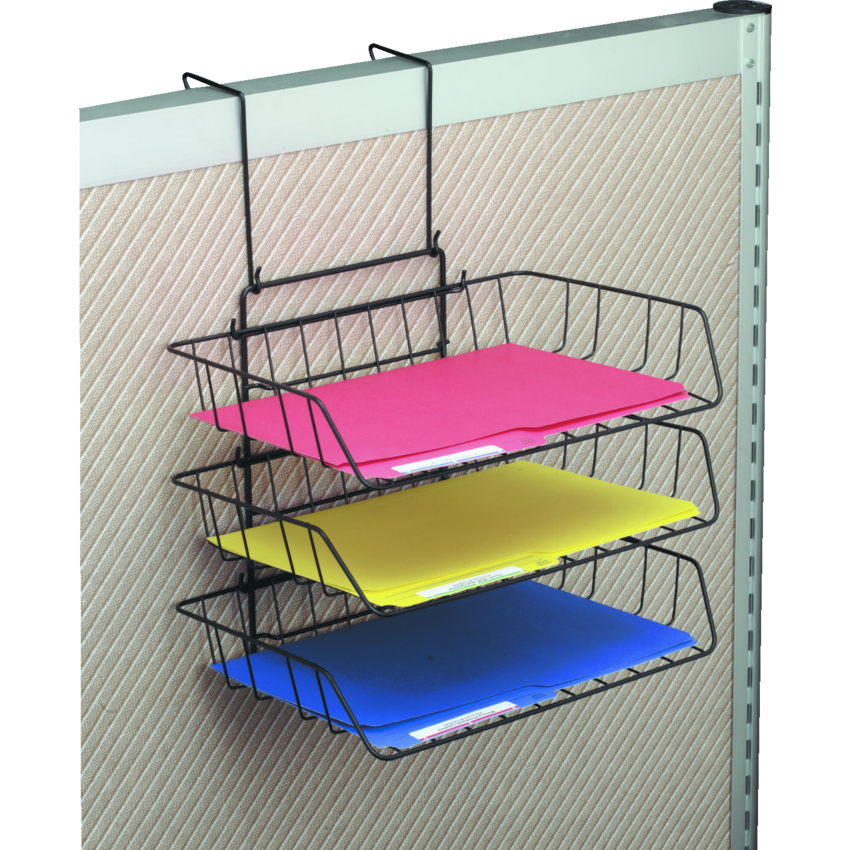 Westcott® Partition and Wall Triple Tray Black