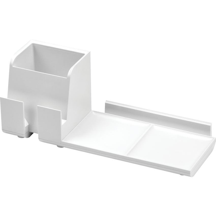 Bostitch® Konnect™ Desk Organizer and Power Systems Power Base with Phone Stand 10-1/2"W x 4-3/16"D x 4-3/16"H White