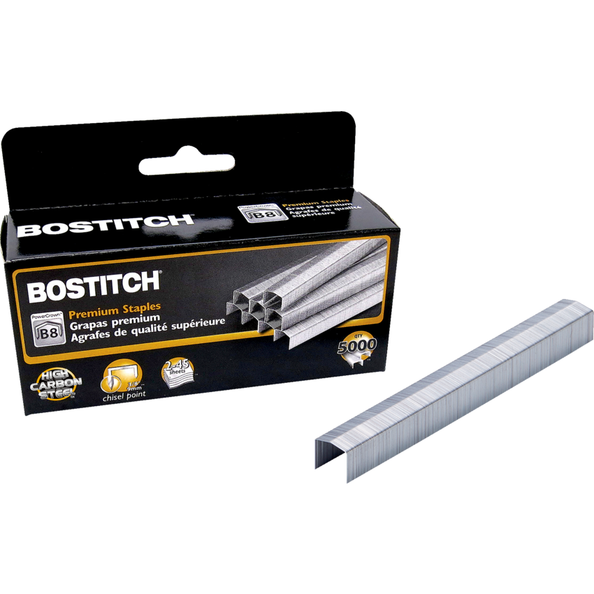 Bostitch® B8®  PowerCrown™ Staples 3/8" Arch Crown 5,000/box