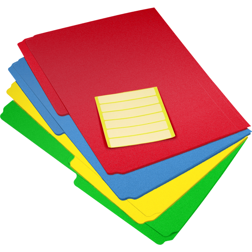 VLB FileMode Poly File Folders 1/2 Cut Letter Assorted 12/pkg