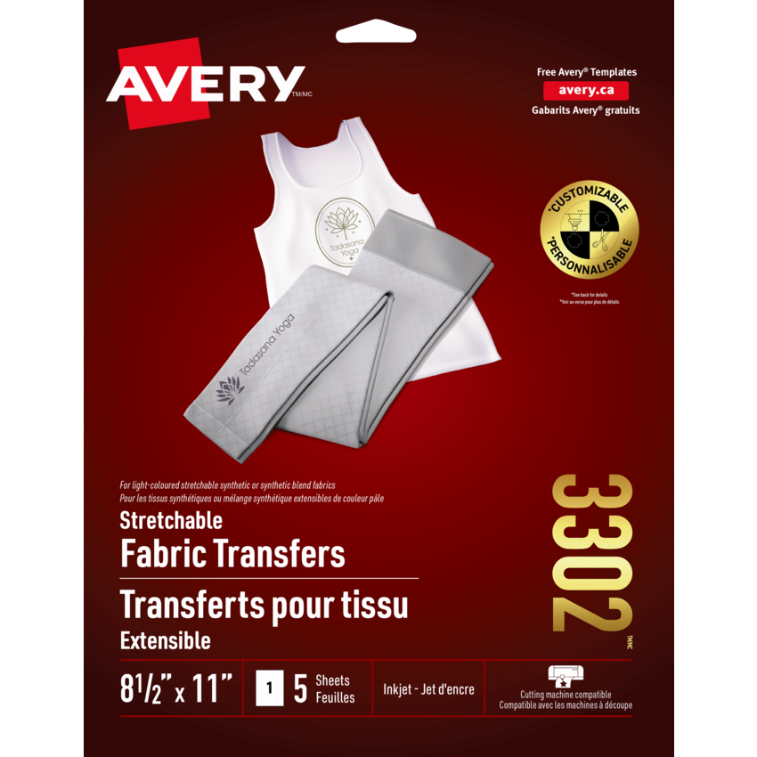 Avery® T-Shirt Transfer Sheets 8-1/2" x 11" 5/pkg