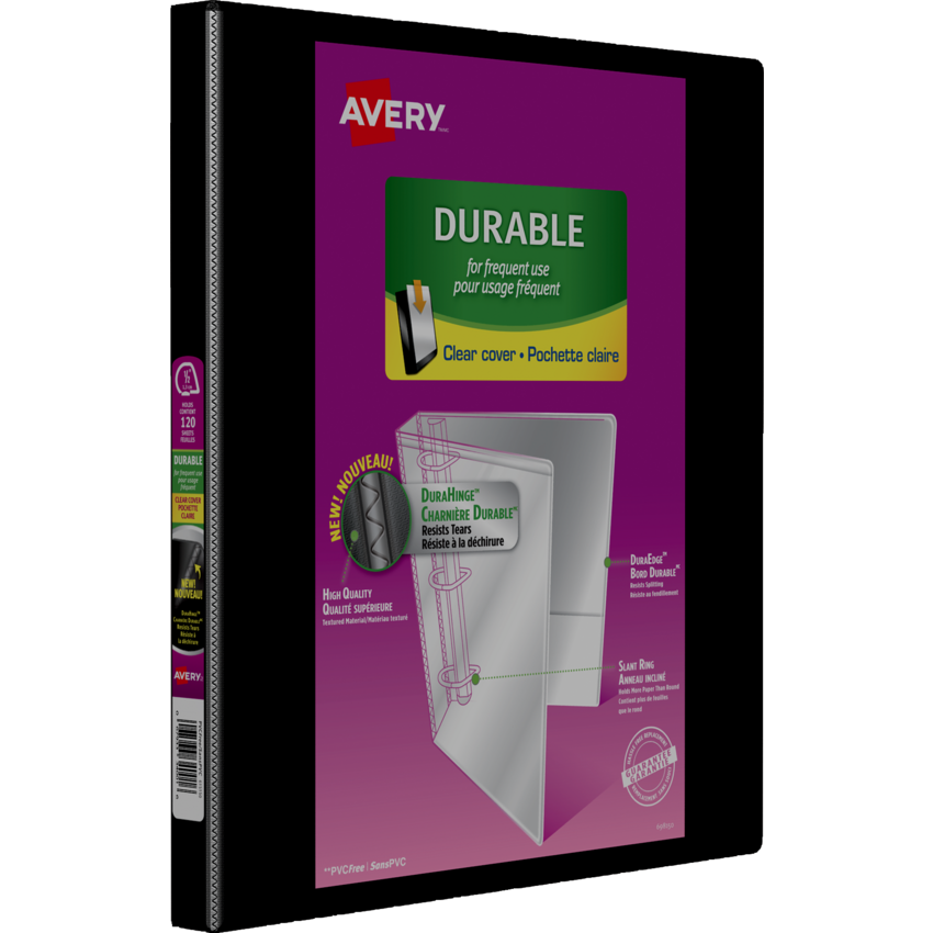 Avery® Durable View Presentation Binder 1/2" Black