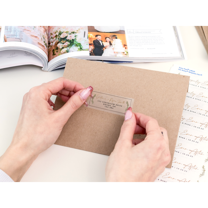 Avery® Easy Peel® Clear Address Labels 1" x 4" (200 Labels) 10 sheets/pkg