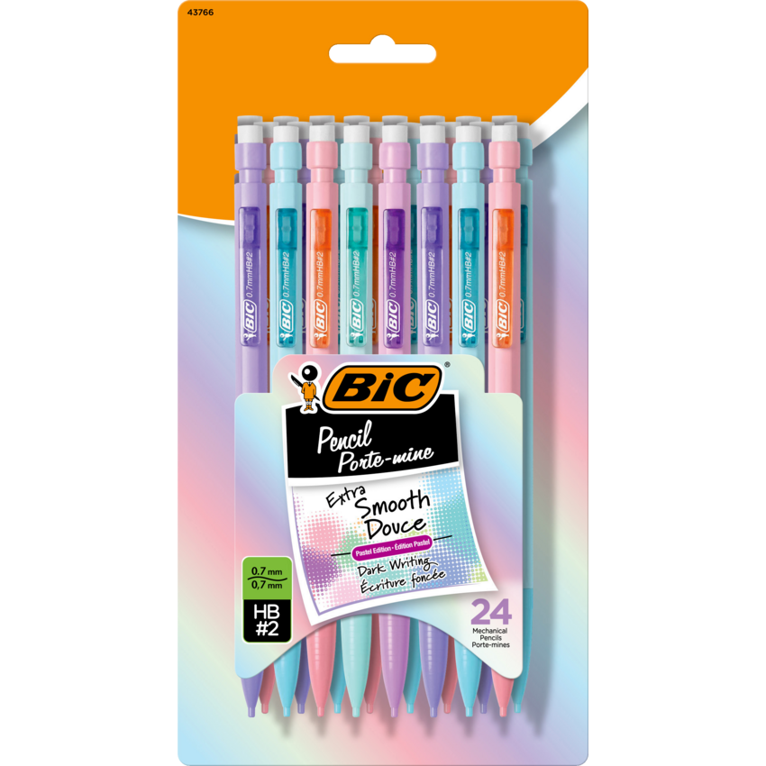 Bic® Extra Smooth Mechanical Pencils Assorted Colours 24/pkg