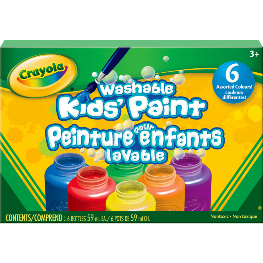 Crayola® Washable Kids' Paint Sets Assorted colours 6/box