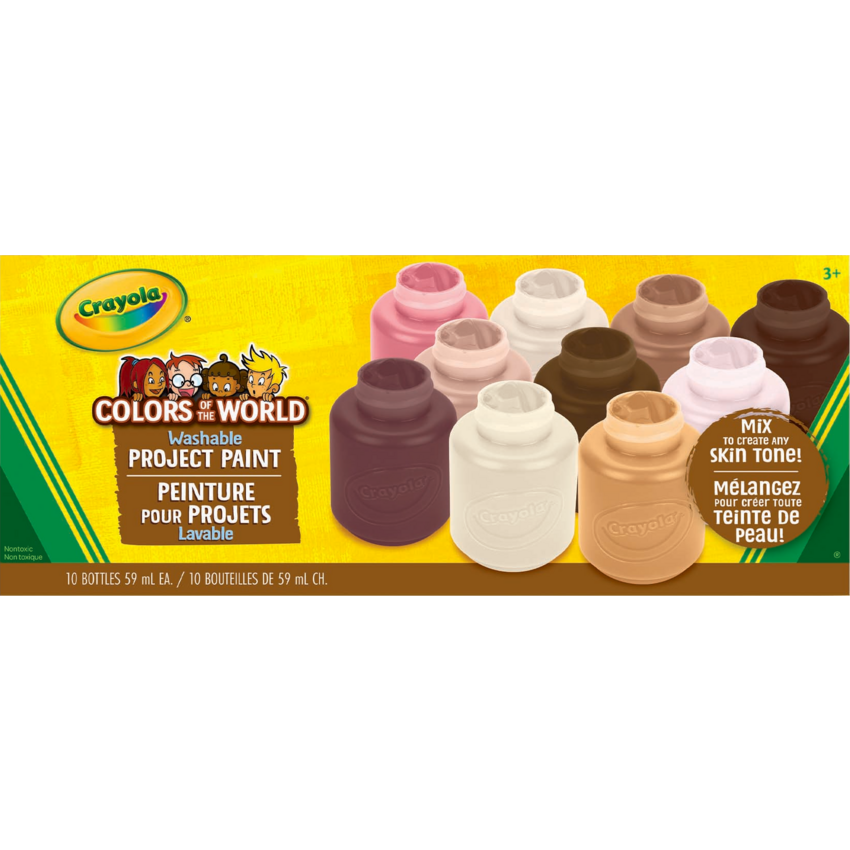 Crayola® Colors of the World™ Washable Paint 2 oz Assorted Colours 10/box