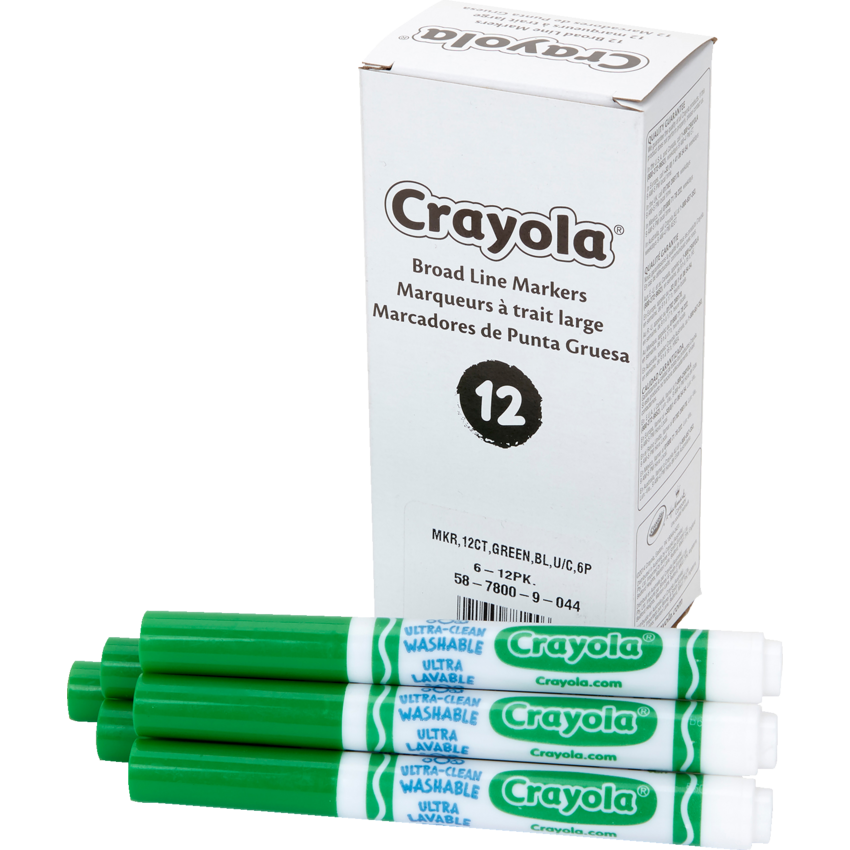 Crayola® Markers Broad Green 12/box