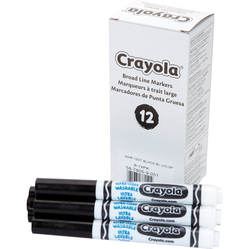 Crayola® Markers Broad Black 12/box