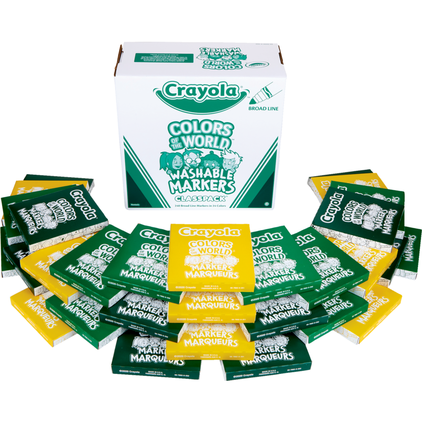 Crayola® Colors of the World™ Markers Broad Assorted Colours 240/cse