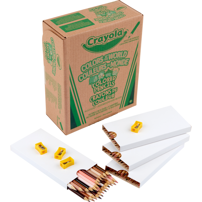 Crayola® Colors of the World™ Classpack Coloured Pencils Assorted Colours 24 per package 10 packages/cse