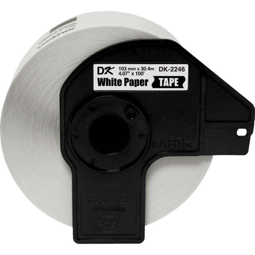 Brother® DK Continuos Paper Tape 4-1/12" x 100' Black on White