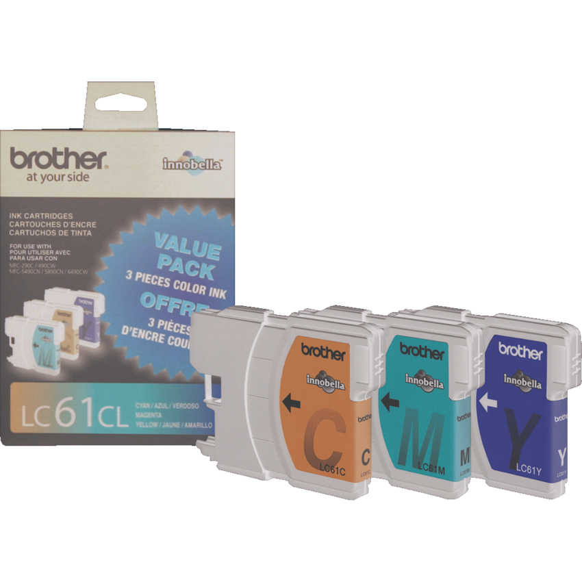 Brother Inkjet Cartridges LC613PKS Cyan, Yellow, Magenta 3/box
