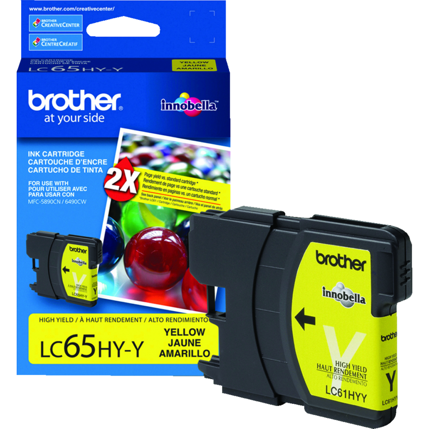 Brother Inkjet Cartridge High Yield LC65HYYS Yellow