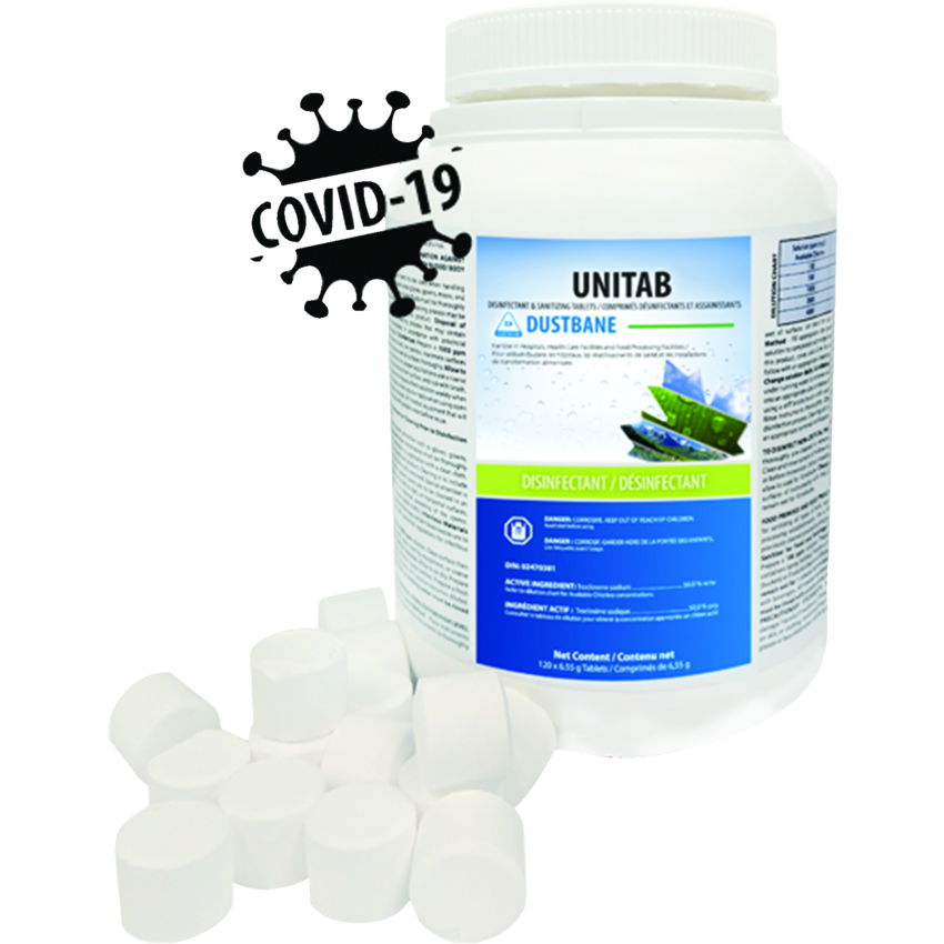 Dustbane UniTab Disinfectant & Sanitizing Tablets 120/pkg
