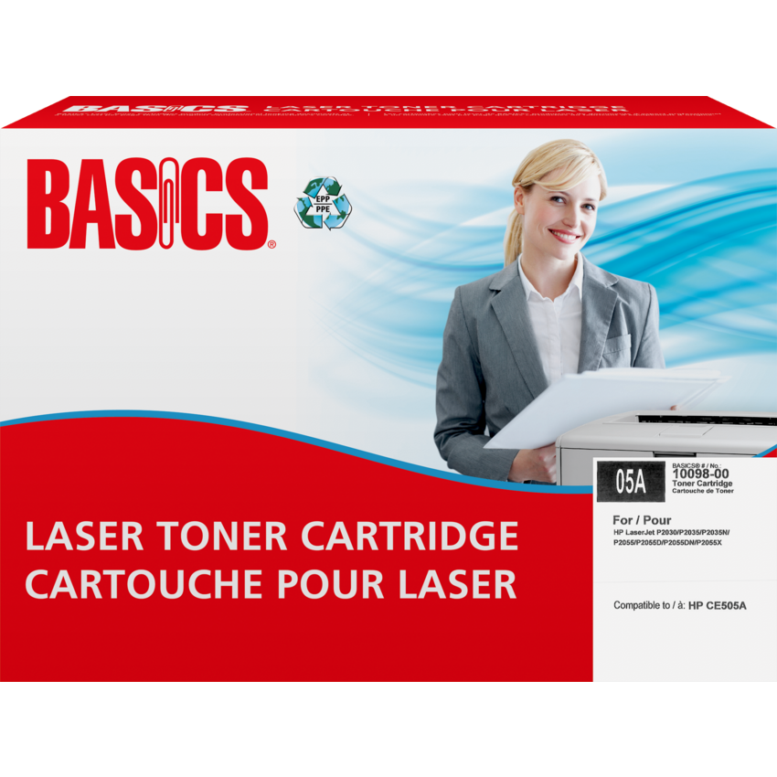 Basics® Remanufactured Laser Cartridge (HP 05A) Black