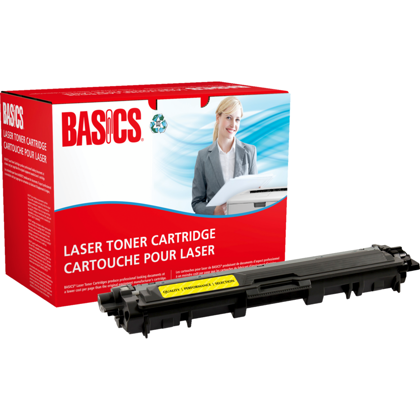 Basics® Remanufactured Laser Cartridge High Yield (Brother #TN225Y) Yellow
