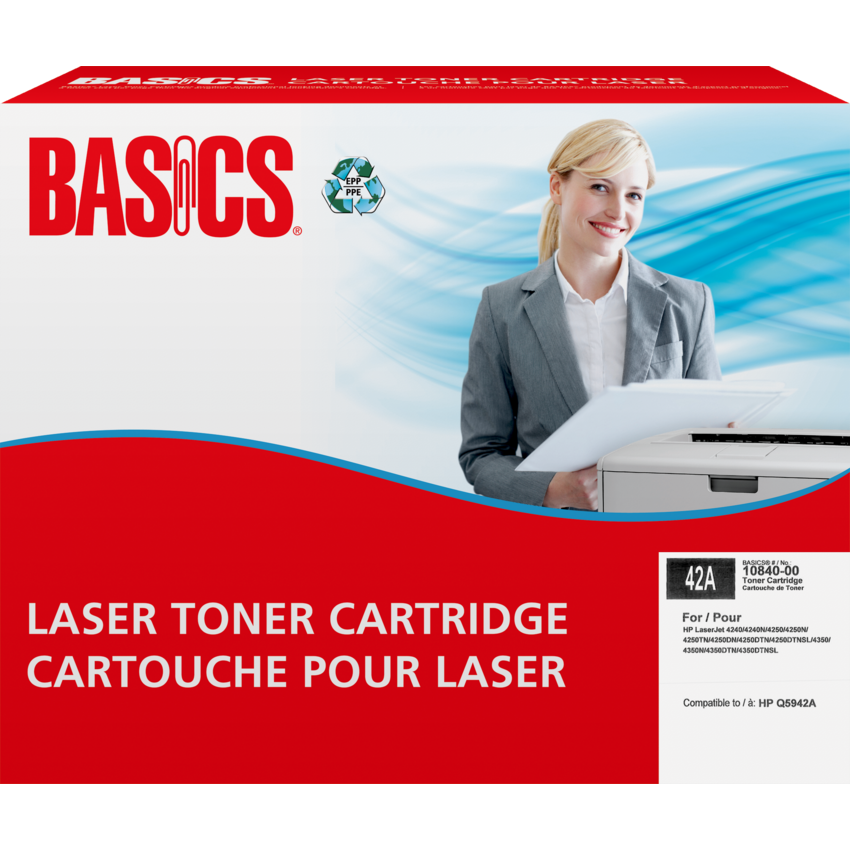 Basics® Remanufactured Laser Cartridge (HP 42A) Black
