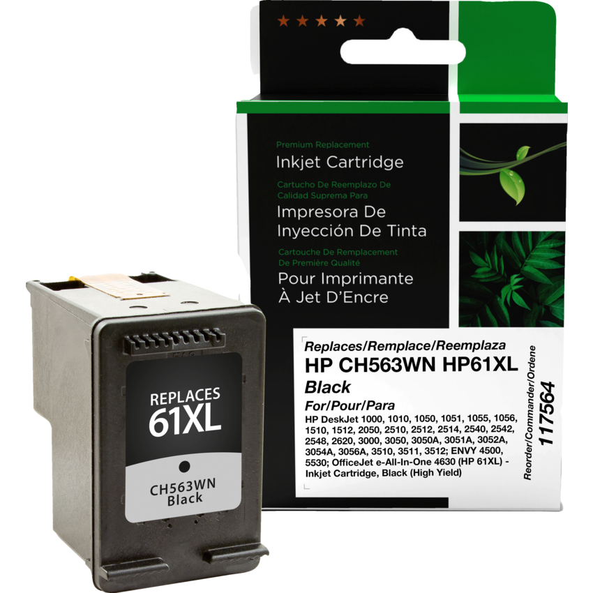 Clover Imaging Remanufactured Inkjet Cartridge HP-CH563WN High Yield Black