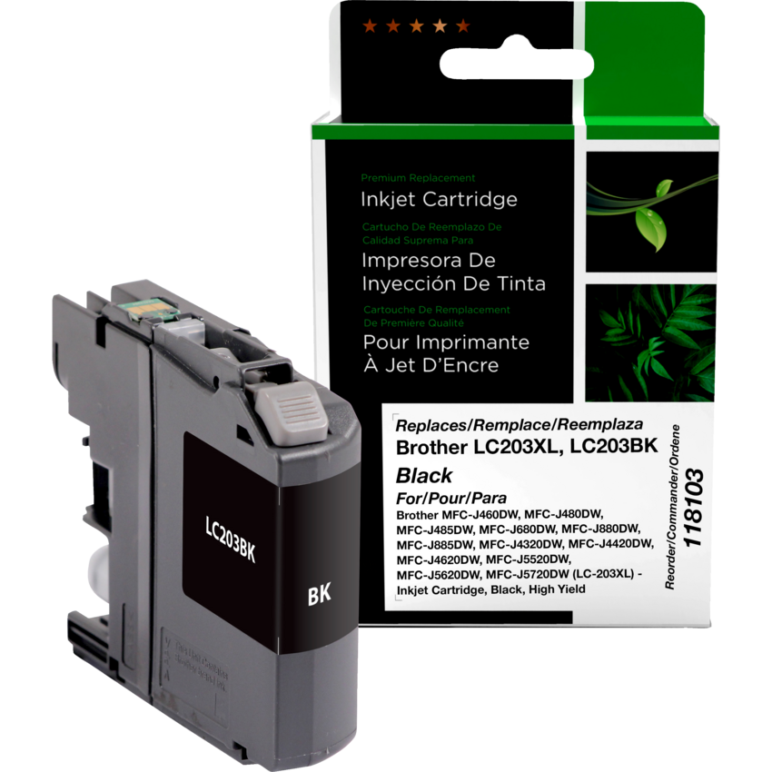 Clover Imaging Remanufactured Inkjet Cartridge LC-203XL High Yield Black