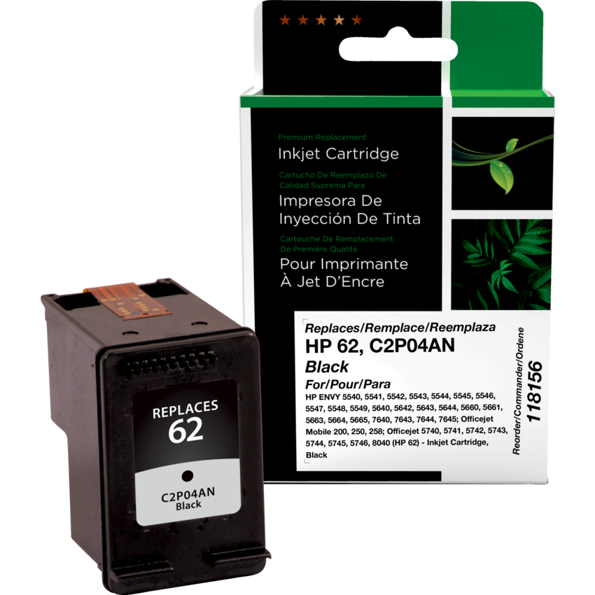 Clover Imaging Remanufactured Inkjet Cartridge (HP 62) Black