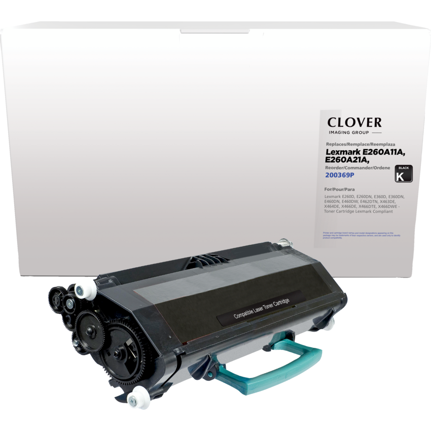 Clover Imaging Remanufactured Laser Cartridge (Lexmark E260) Black