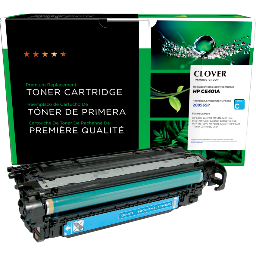 Clover Imaging Remanufactured Laser Cartridge (HP 507A) Cyan
