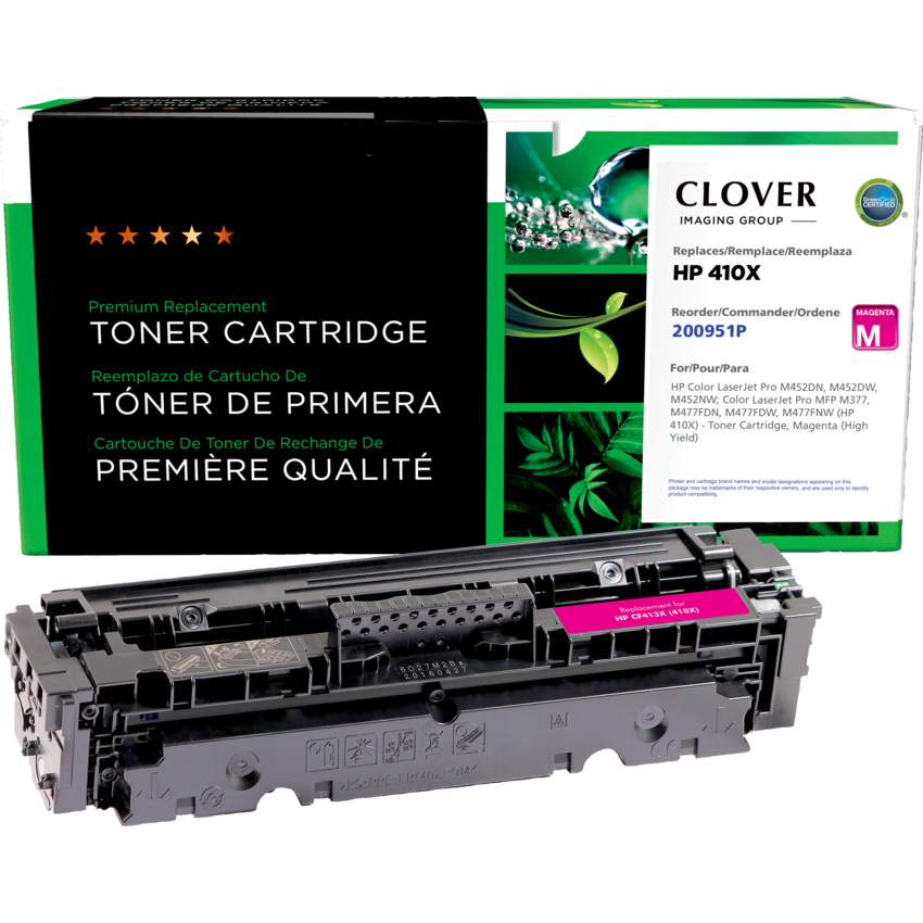 Clover Imaging Remanufactured Laser Cartridge (HP 410X) High Yield Magenta