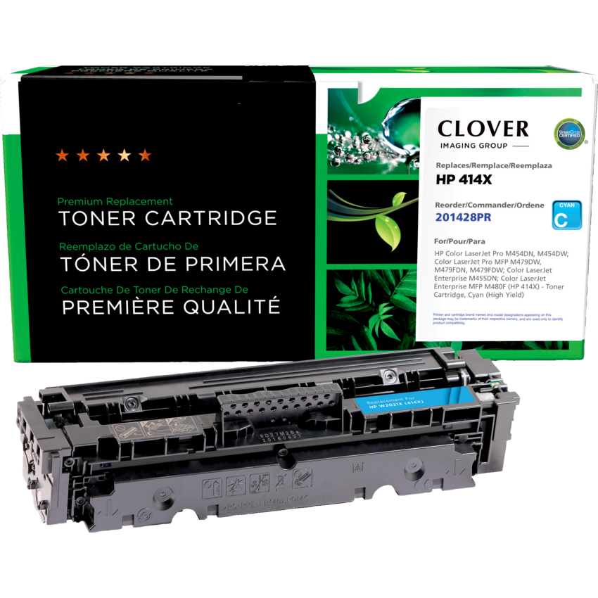 Clover Imaging Remanufactured Laser Cartridge (HP 414X) High Yield Cyan