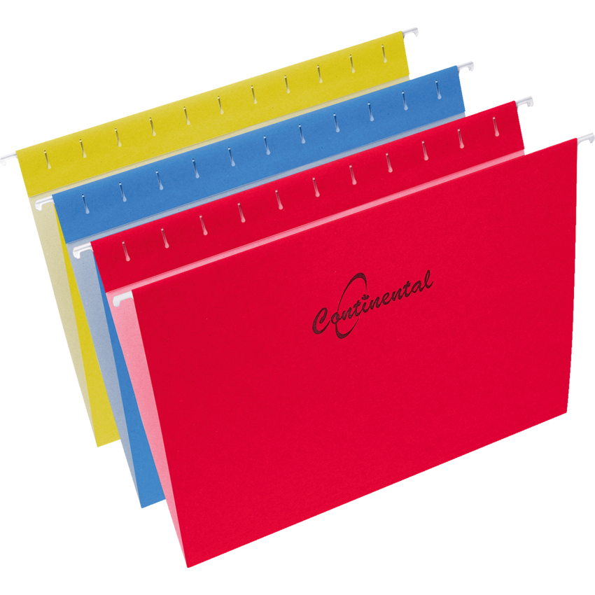 Continental Hanging Folders Letter size Assorted Colours 10/pkg