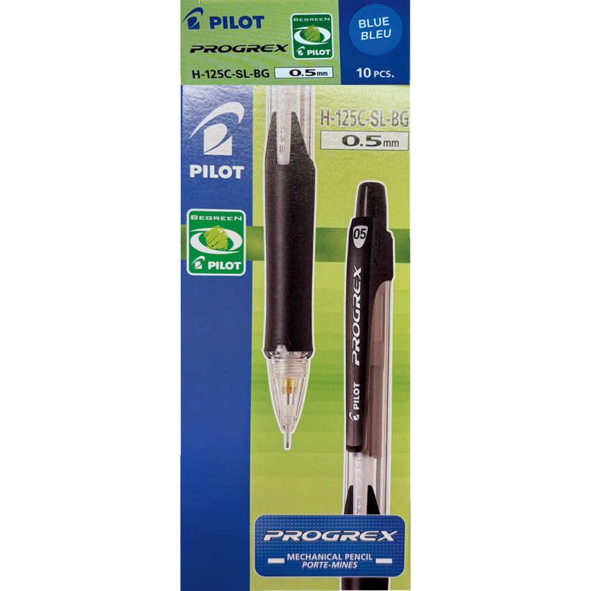Pilot® BeGreen® Progrex Mechanical Pencils 0.5 mm Blue 10/box